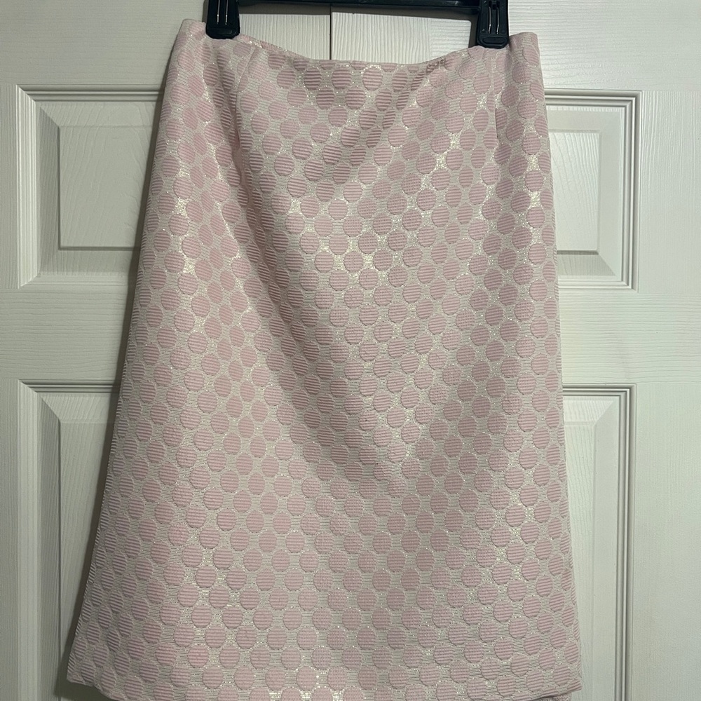 Kasper Light Pink Textured Pencil Skirt